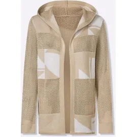 Classic Basics Ajour-Strickjacke in Braun 56