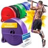 BeMaxx Fitnessband Pull Up Resistance Band, Klimmzughilfe + Trainings-eBook - DAS Klimmzug Widerstandsband | Home Gym Equipment: Sportband Pullup Dip Bar Klimmzugband, Calisthenics Bodybuilding Trainingsband