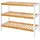 Songmics Schuhregal 70 x 55 x 26 cm weiß-naturfarben / weiß