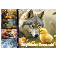 Calvendo Ungleiche Freunde (Wandkalender 2026 DIN A4 quer), CALVENDO