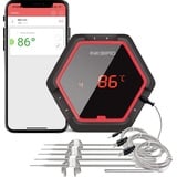 Inkbird IBT-6XS Grillthermometer mit 6 Sonden, Magnetisch BBQ Thermometer Bluetooth Fleischthermomete 1000mAh, Bratenthermometer für BBQ, Backofen