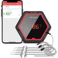 Inkbird IBT-6XS Grillthermometer mit 6 Sonden, Magnetisch BBQ Thermometer Bluetooth Fleischthermomete 1000mAh, Bratenthermometer für BBQ, Backofen