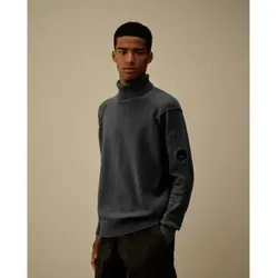 C.P. Company für Herren. 19CMKN166A110149A Lambswool-Pullover schwarz (L), Lässig, Wolle