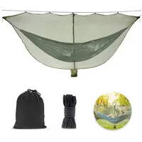 udbrud Campinghängematte mit Moskitonetz, Camping mit Moskitonetz, doppelseitiger Reißverschluss, 360°-insektenschutz, Reise-hängematte für Garten, Und Outdoor-aktivitäten (hängematte nicht enthalten) (schwarz)