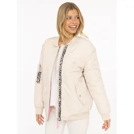 Zwillingsherz Bomberjacke "Wild Heart" Stickerei, Reißverschluss,Taschen mit Druckknöpfen beige M (38)