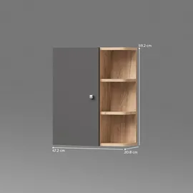 livinity® Badschrank, Fucino, Anthrazit, 47.2 x 59.2 cm