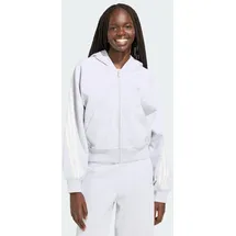adidas KIT 3-Stripes Full Zip Damen Kapuzensweater, grau - M