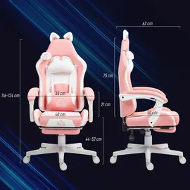 Homcom Gaming Stuhl Rosa