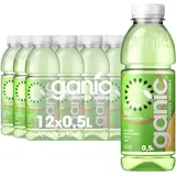 ganic Vitaminwasser Ananas Kiwi – 12 x 0,5 L PET-Flaschen – Vitamin Booster mit exotischem Geschmack – 100 % natürlich, vegan, isotonisch & kalorienarm – ohne Konservierungsstoffe & Allergene
