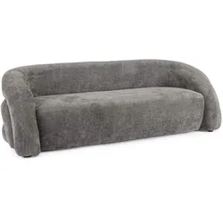 Sofa Clemence aus Stoff, Dunkelgrau