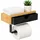Relaxdays Toilettenpapierhalter mit Ablage Hellbraun,Schwarz