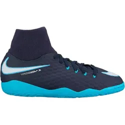 NIKE Kinder Fußballschuhe Halle und Hartplatz, OBSIDIAN/WHITE-GAMMA BLUE-GLAC, 34