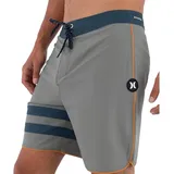 Hurley Boardshorts Phantom eco Block Party Grau/Weiß 34