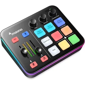 MAONO G1 Neo Audio Mixer, RGB PC Mixer for Streaming, XLR Interface with 48 V Phantom Power, DIY Sound Effects, Volume Control, Mute Button, Noise Cancellation, Recording, Vocals