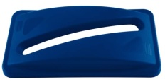 Rubbermaid Slim Jim® Recycling-Deckel, austauschbar, Austauschbarer Recycling-Mülldeckel, Farbe: blau