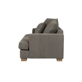 Soho Sessel Franka Webstoff 136 x 87 x 103 cm Braun mit Kissen
