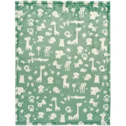 Alvi Babydecke Microfaser mit UV-Schutz 50+ 75x100 cm, gruen