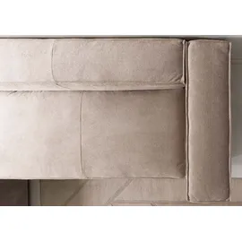 Massivmoebel24 Ecksofa modular 175x92x64 beige BRUGGE