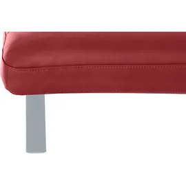 W.Schillig Relaxliege daily dreams Longlife Xtra-Leder 65 x 91 x 170 cm rot mit Kissen