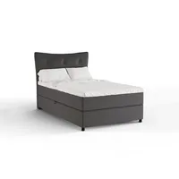 Panda möbel Boxbett, Dunkelgrau, Holz, Mode, 120x200 cm Oeko-Tex®