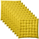REDBEST Stuhlkissen 40 x 40 x 3 cm ocker 10-tlg.