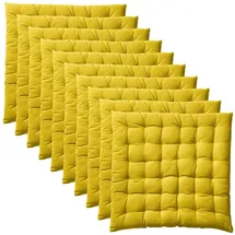 REDBEST Stuhlkissen 40 x 40 x 3 cm ocker 10-tlg.