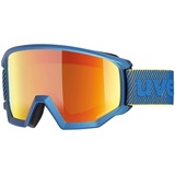 Uvex Unisex – Erwachsene, athletic CV Skibrille, kontrastverstärkend, underwater matt/orange-green, one size