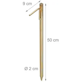 Relaxdays Bodenanker 4er Set Gold