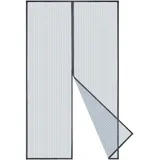 luxuskollektion Fliegengitter Magnet Insektenschutz Tür 140 x 240 cm Grau