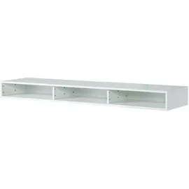 Massivmoebel24 Wien Lowboard 180 cm x 17 cm x 43 cm Weiß Lackiert Holz
