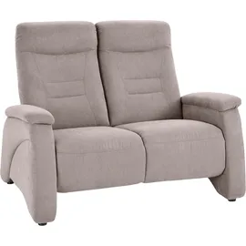 exxpo - sofa fashion "Ascoli, Kinosofa mit hohem Sitzkomfort, bequeme Armlehnen", grau (taupe), B:140cm H:106cm T:99cm, NaturLEDER (echtes Rindsleder) in Sitz und Rücken.