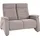 exxpo - sofa fashion "Ascoli, Kinosofa mit hohem Sitzkomfort, bequeme Armlehnen", grau (taupe), B:140cm H:106cm T:99cm, NaturLEDER (echtes Rindsleder) in Sitz und Rücken.