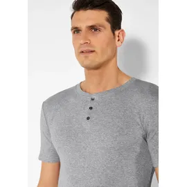 H.I.S. H.I.S T-Shirt mit aufwendiger Knopfleiste, perfekt als Unterziehshirt grau S