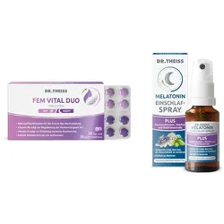 Besser schlafen in den Wechseljahren Set - Melatonin Plus + Fem Vital Duo 1 Sparset