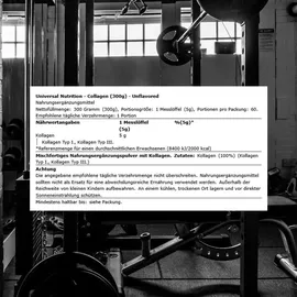Universal Nutrition Kollagen Geschmacksneutral Pulver 300 g