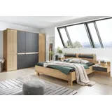 Wiemann Schlafzimmer-Set Pasadena 4tlg. Holzoptik Eiche Bianco 250 cm