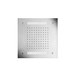 Herzbach Living Spa Farblicht-Regenbrause 11.630300.2.01 Edelstahl poliert, 300x300mm, Regen