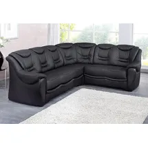 sit&more Ecksofa SIT & MORE "Bansin L-Form", schwarz, B:265cm H:94cm T:215cm, Luxus-Microfaser ALTARA NUBUCK (100% Polyester);SOFTLUX-Kunstleder;NaturLEDER (echtes Rindsleder)/Korpus SOFTLUX-Kunstleder, Sofas, Ecksofa, wahlweise mit Bettfunktion