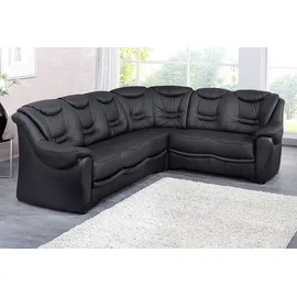 sit&more Ecksofa SIT & MORE "Bansin L-Form", schwarz, B:265cm H:94cm T:215cm, Luxus-Microfaser ALTARA NUBUCK (100% Polyester);SOFTLUX-Kunstleder;NaturLEDER (echtes Rindsleder)/Korpus SOFTLUX-Kunstleder, Sofas, Ecksofa, wahlweise mit Bettfunktion