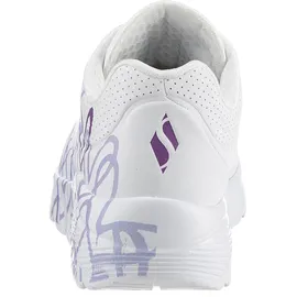 SKECHERS Uno Lite Spread The Love White Synthetic/Light Purple Trim 27