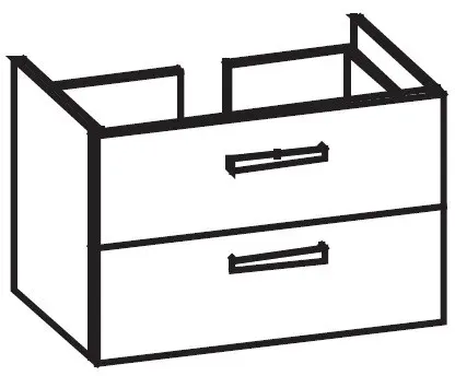 Artiqua 414 Waschtischunterschrank für Avento 415681 Castello Eiche quer NB, 414-WU2L-V147-7136-426 414-WU2L-V147-7136-426