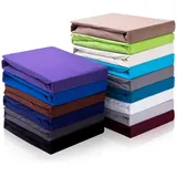 Hometex Premium Textiles Topper Spannbettlaken Spannbetttuch 180-200 x 200 cm, Bettlaken für Matratzentopper, 100% Baumwolle Jersey, Matratzen bis 10 cm, Oeko-TEX Made IN Green, Weiß