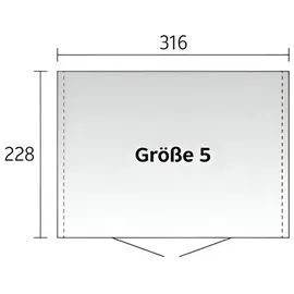 Biohort Europa 5 3,16 x 2,28 m dunkelgrün
