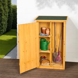 Tectake Gartenschrank 0,75 x 0,56 x 1,18 m Braun