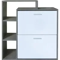 Hti-Living Schuhschrank Lisa Beton-Weiß