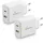 MediaRange Steckdosen-Ladegerät mit USB-A USB-C weiß