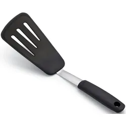 Küchenwender OXO GOOD GRIPS, schwarz, B:10cm, Silikon, Edelstahl, Küchenpaletten, flexibel, Silikon, für Omletts