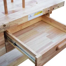 BAMATO Hobelbank Massivholz 1520 x 500 mm braun