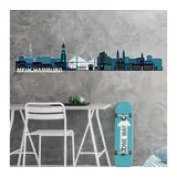 wall-art Wandtattoo »XXL Stadt Skyline Hamburg 120cm«, (1 St.), selbstklebend, entfernbar, schwarz