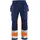 Blåkläder Blaklader 155818118953C52 High Vis Arbeitshose mit Stretch, Marineblau/Orange, Größe C52